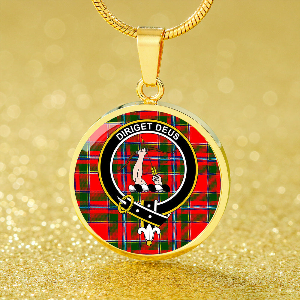 Butter Tartan Crest Circle Necklace