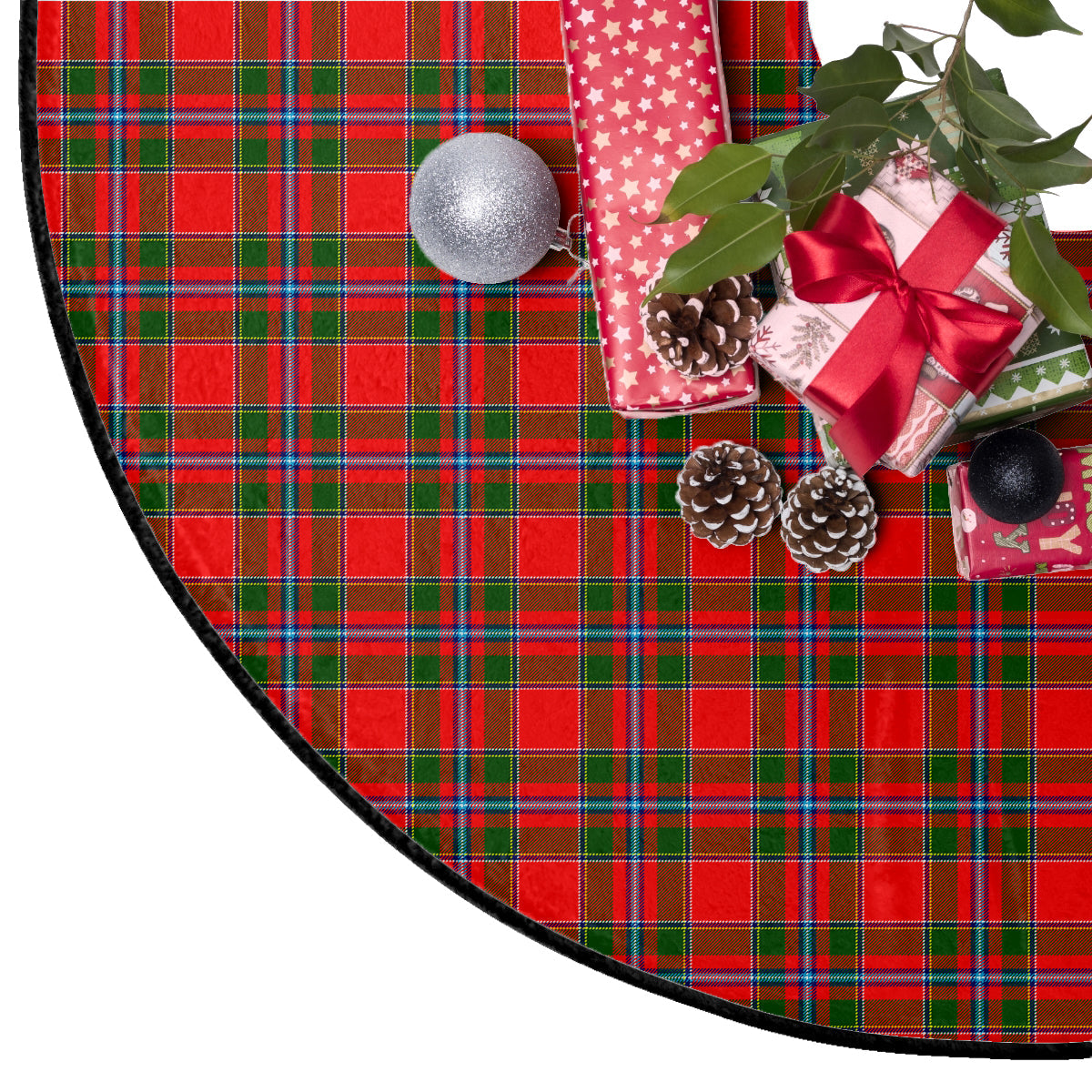 Butter Tartan Plaid Christmas Tree Skirt