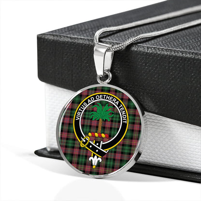 Cairns of Finavon Ancient Tartan Crest Circle Necklace