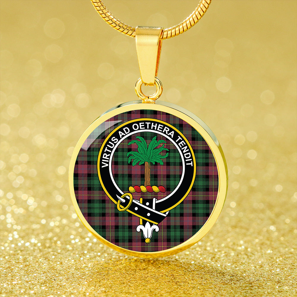 Cairns of Finavon Ancient Tartan Crest Circle Necklace