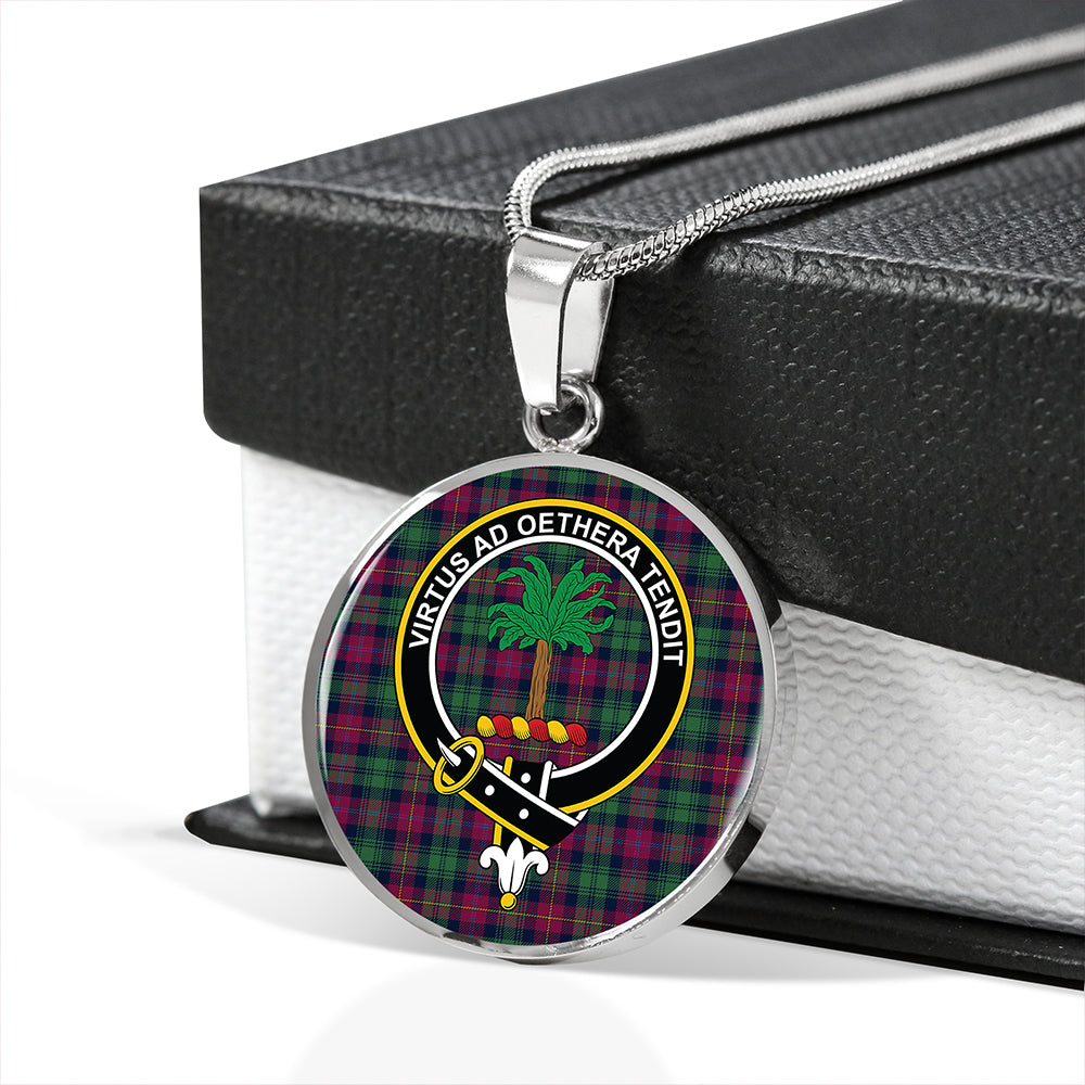 Cairns of Finavon Modern Tartan Crest Circle Necklace