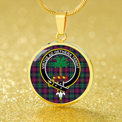 Cairns of Finavon Modern Tartan Crest Circle Necklace