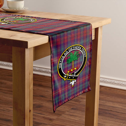 Cairns of Finavon Weathered Tartan Crest Table Runner