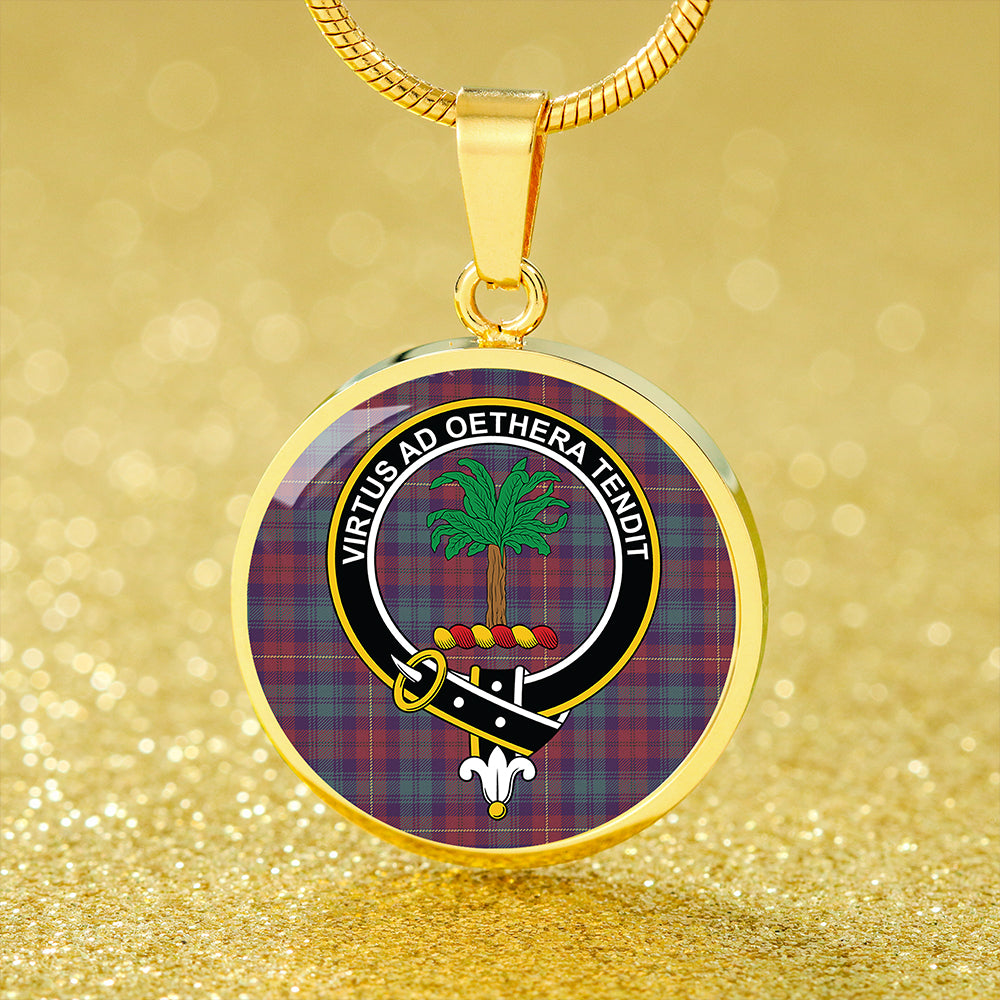 Cairns of Finavon Weathered Tartan Crest Circle Necklace