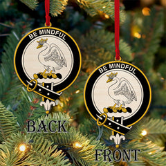 Calder (Calder-Campbell) Tartan Crest Wood Acrylic Ornament