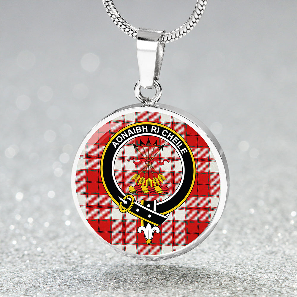 Cameron Hose Modern 2 Tartan Crest Circle Necklace