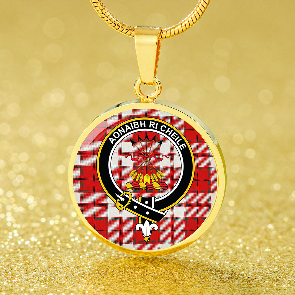 Cameron Hose Modern 2 Tartan Crest Circle Necklace