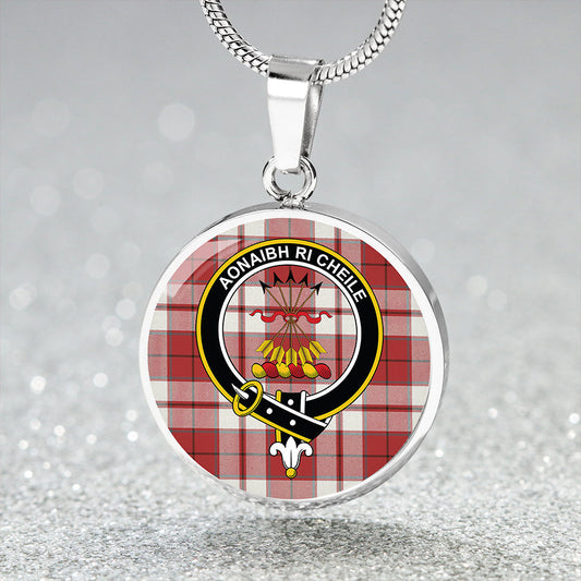 Cameron Hose Weathered 2 Tartan Crest Circle Necklace