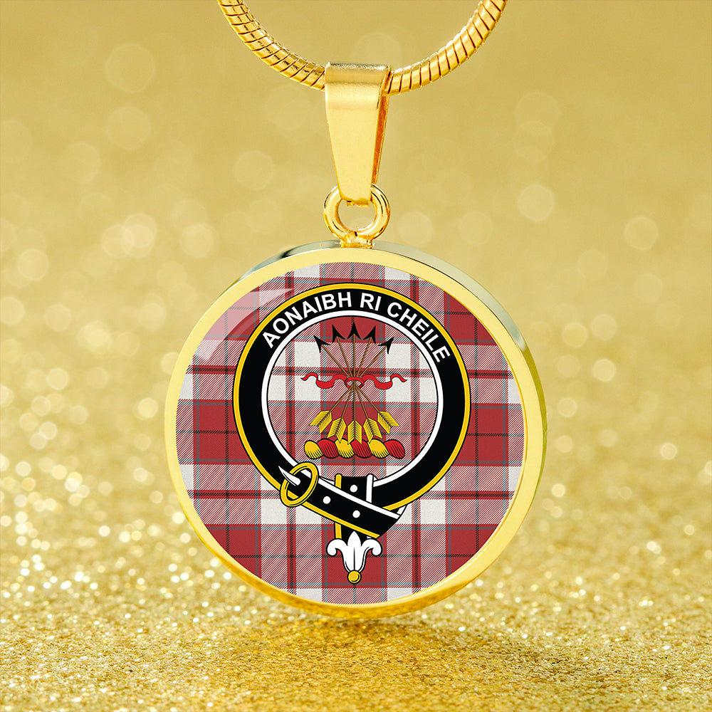 Cameron Hose Weathered 2 Tartan Crest Circle Necklace