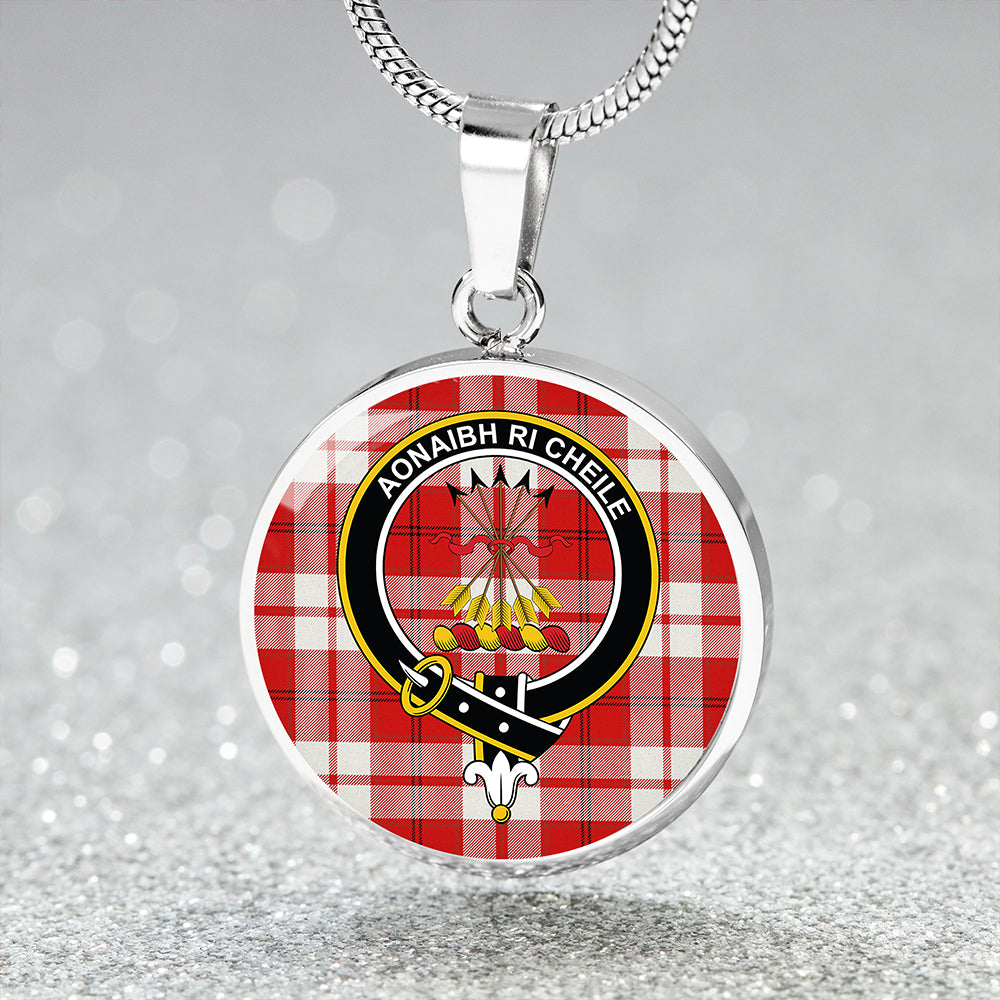 Cameron Hose #2 Modern 2 Tartan Crest Circle Necklace