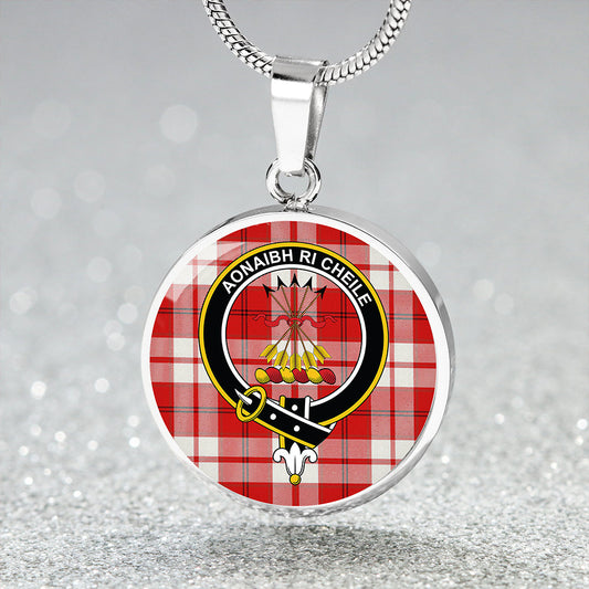 Cameron Hose #2 Modern 2 Tartan Crest Circle Necklace