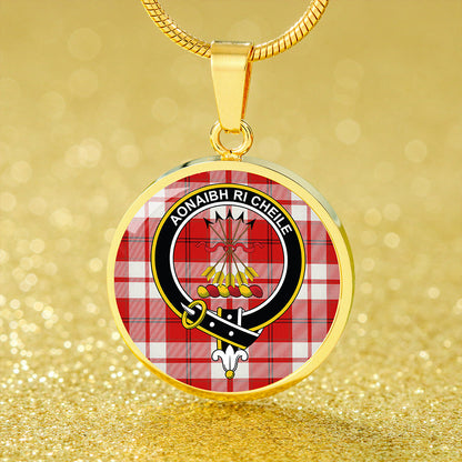 Cameron Hose #2 Modern 2 Tartan Crest Circle Necklace