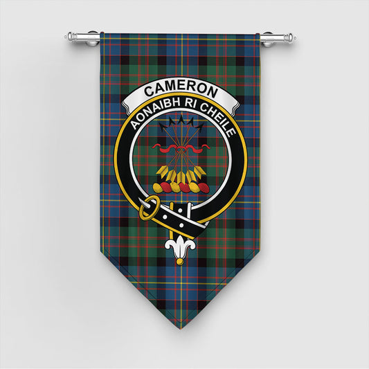 Cameron of Erracht Ancient Tartan Crest Gonfalon