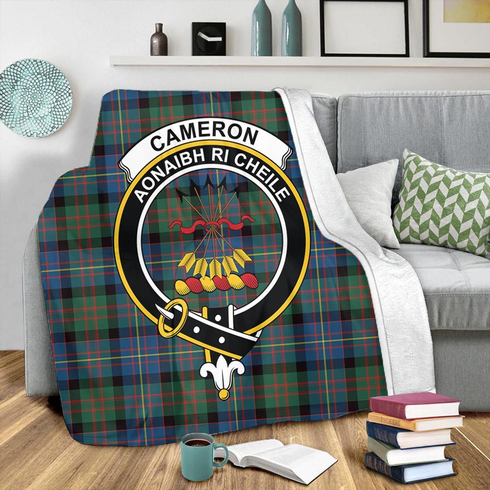 Cameron of Erracht Ancient Tartan Crest Premium Blanket