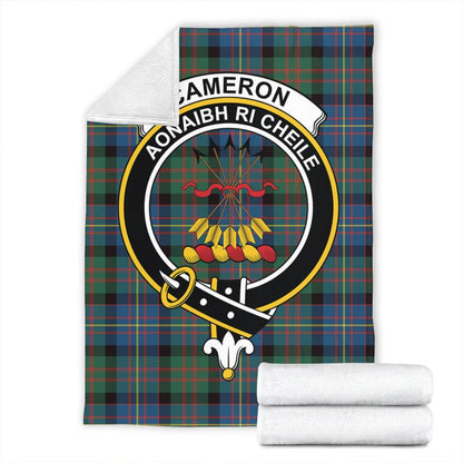 Cameron of Erracht Ancient Tartan Crest Premium Blanket