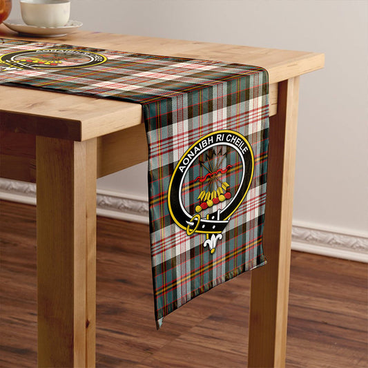 Cameron of Erracht Dress Weathered 2 Tartan Crest Table Runner