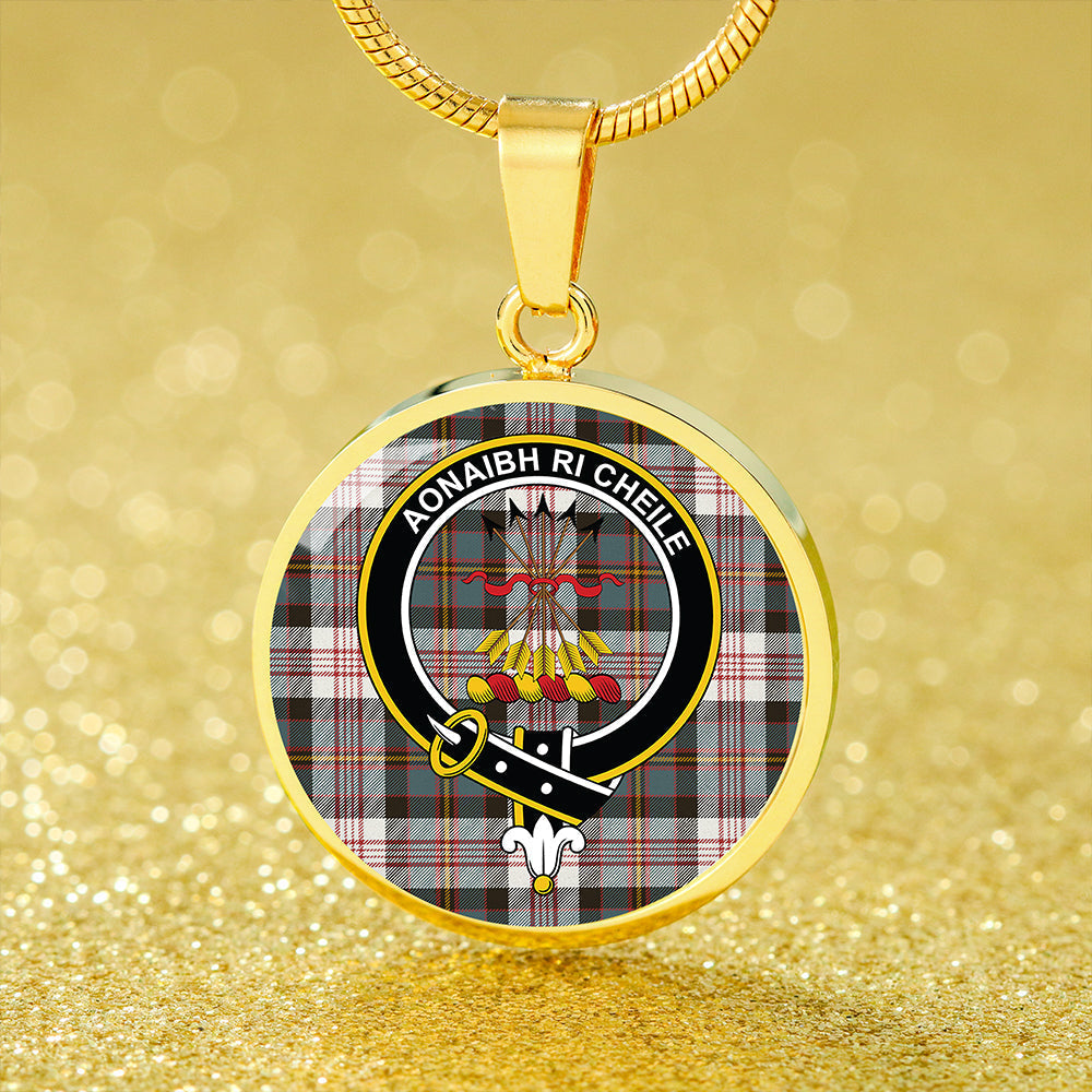 Cameron of Erracht Dress Weathered 2 Tartan Crest Circle Necklace