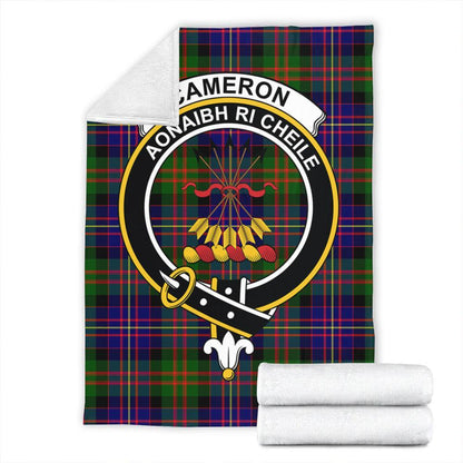 Cameron of Erracht Modern Tartan Crest Premium Blanket