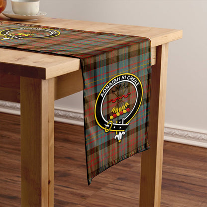 Cameron of Erracht Weathered 2 Tartan Crest Table Runner