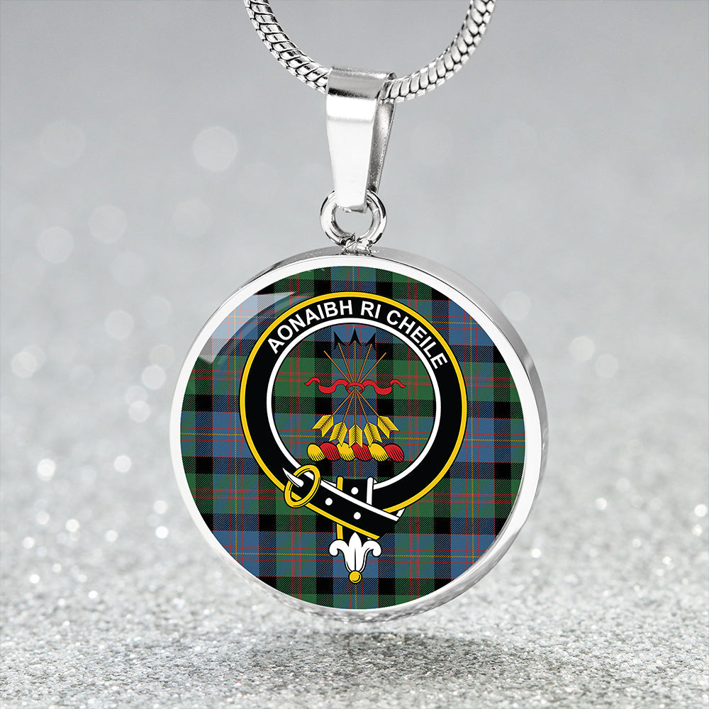 Cameron of Erracht #3 Ancient 2 Tartan Crest Circle Necklace