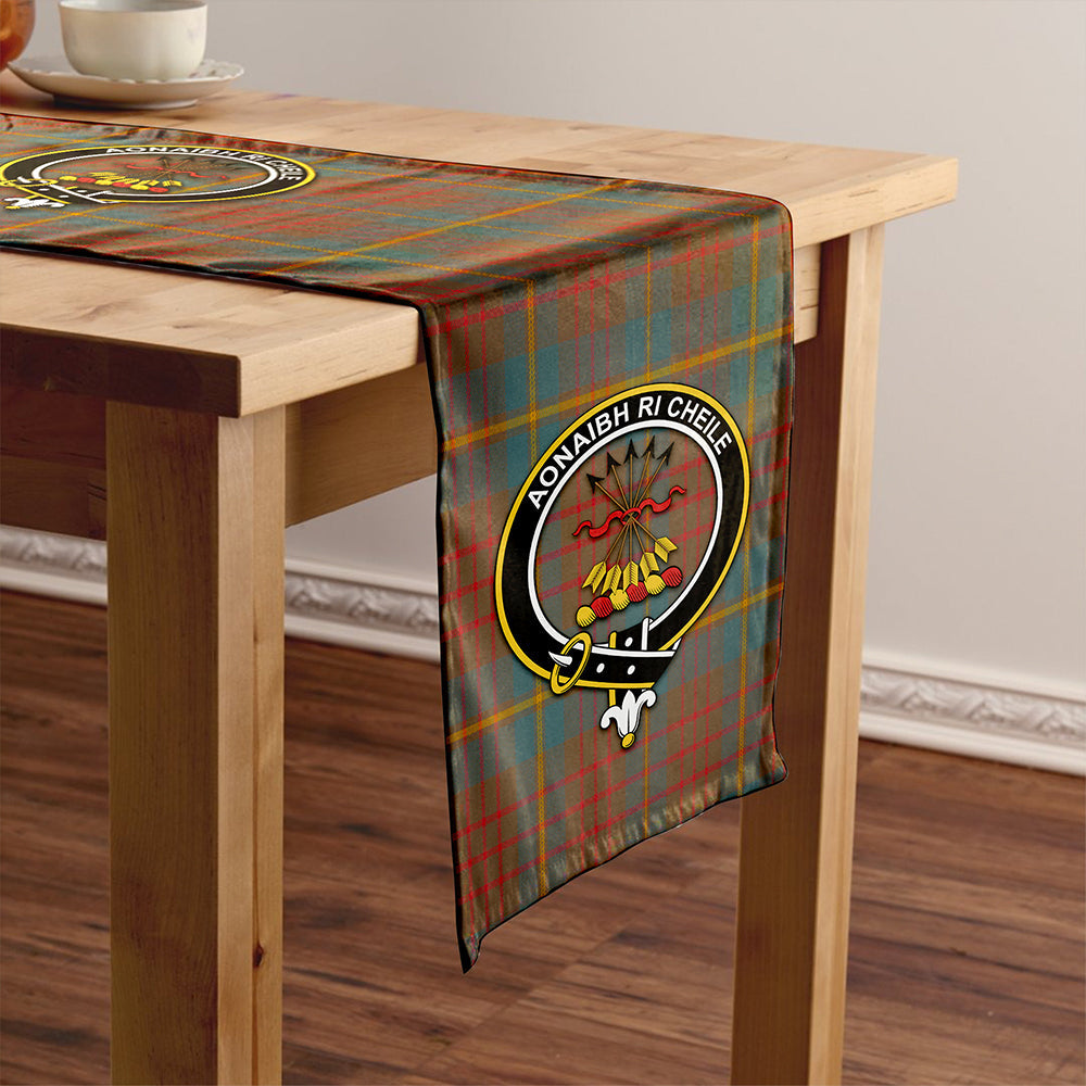 Cameron of Lochiel Hunting Weathered 2 Tartan Crest Table Runner