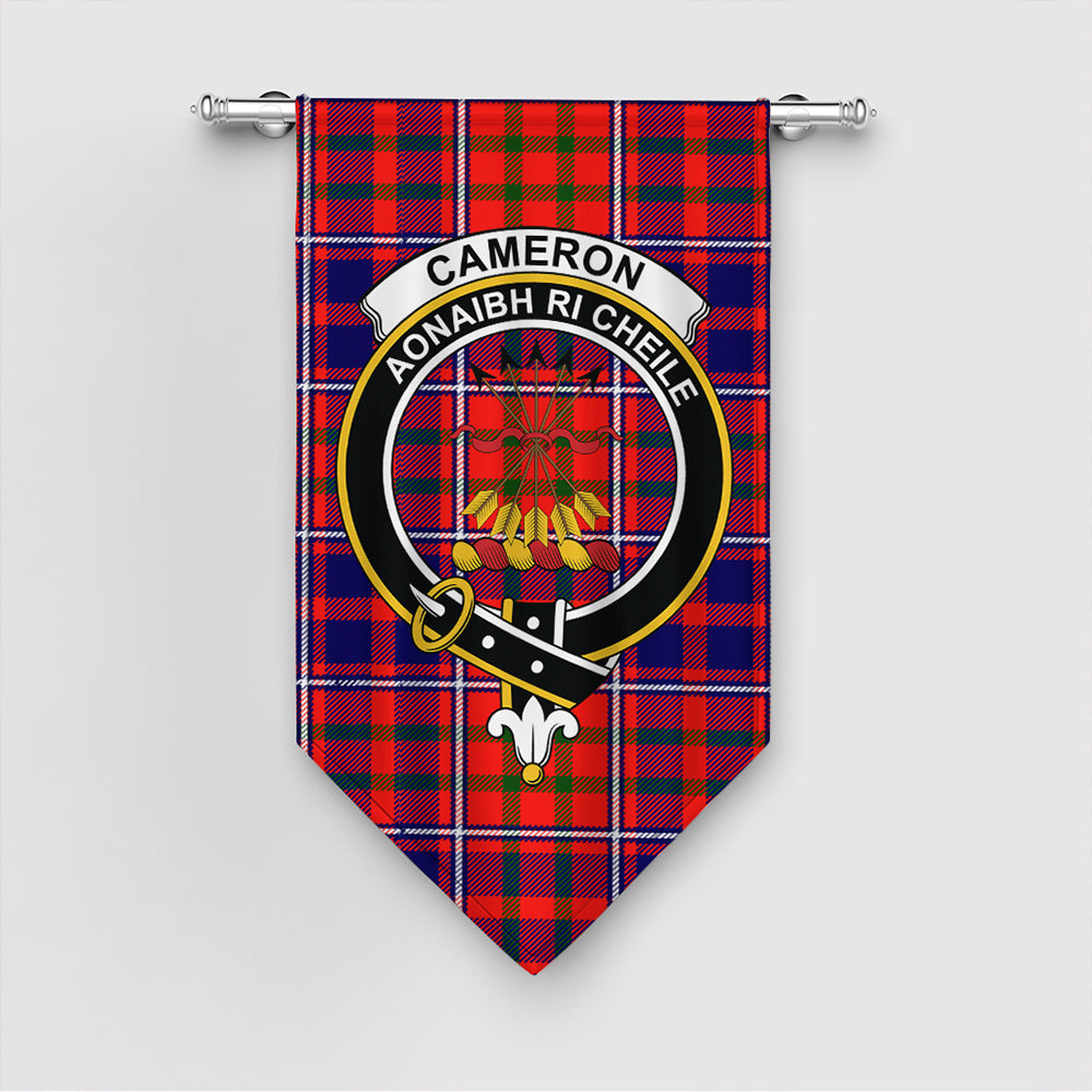 Cameron of Lochiel Modern Tartan Crest Gonfalon