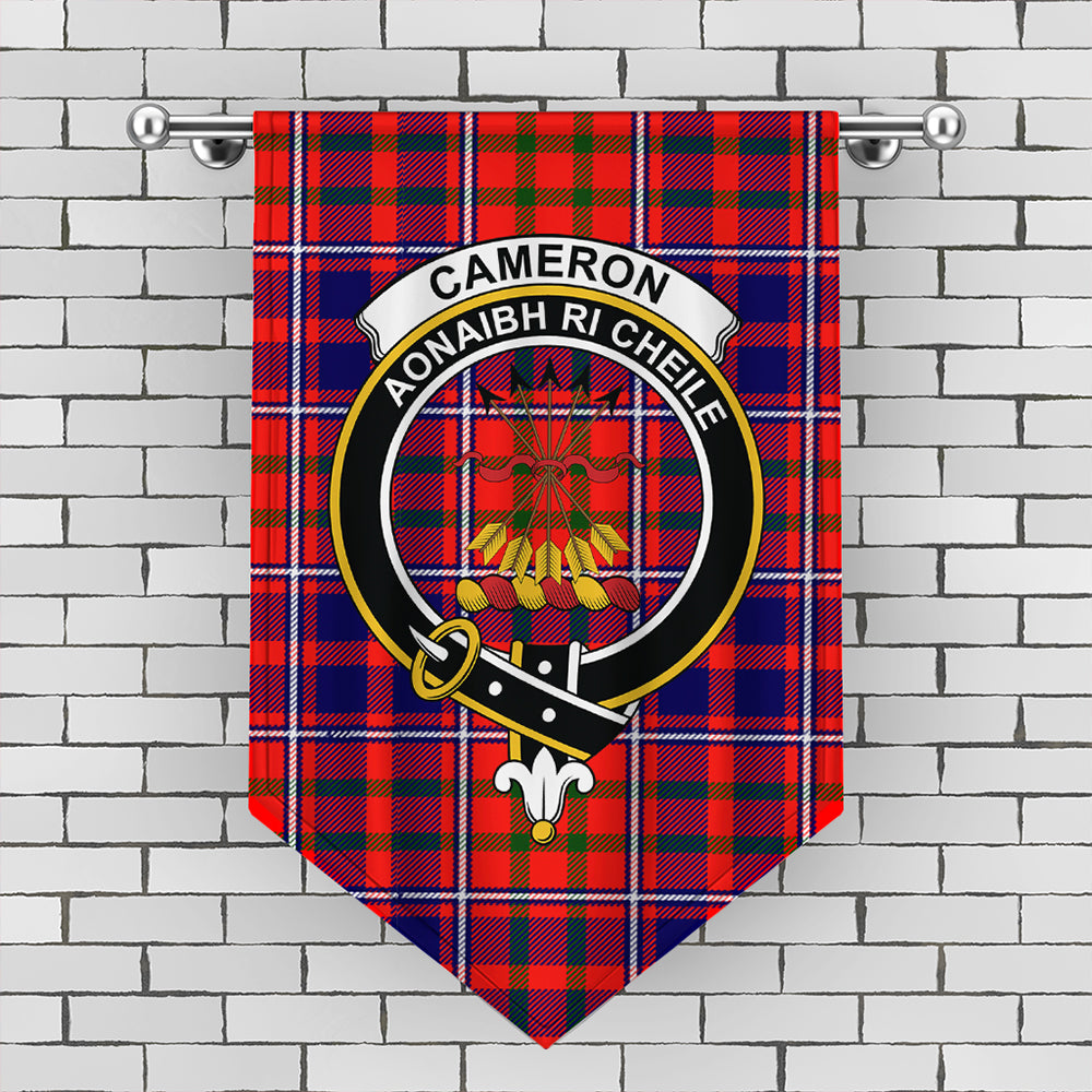 Cameron of Lochiel Modern Tartan Crest Gonfalon