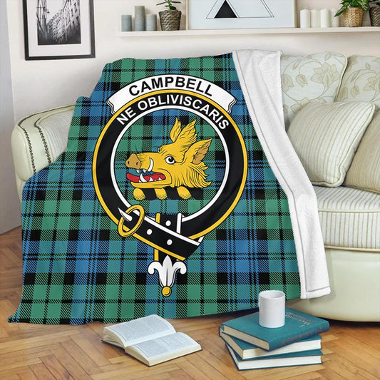 Campbell Ancient 01 Tartan Crest Premium Blanket