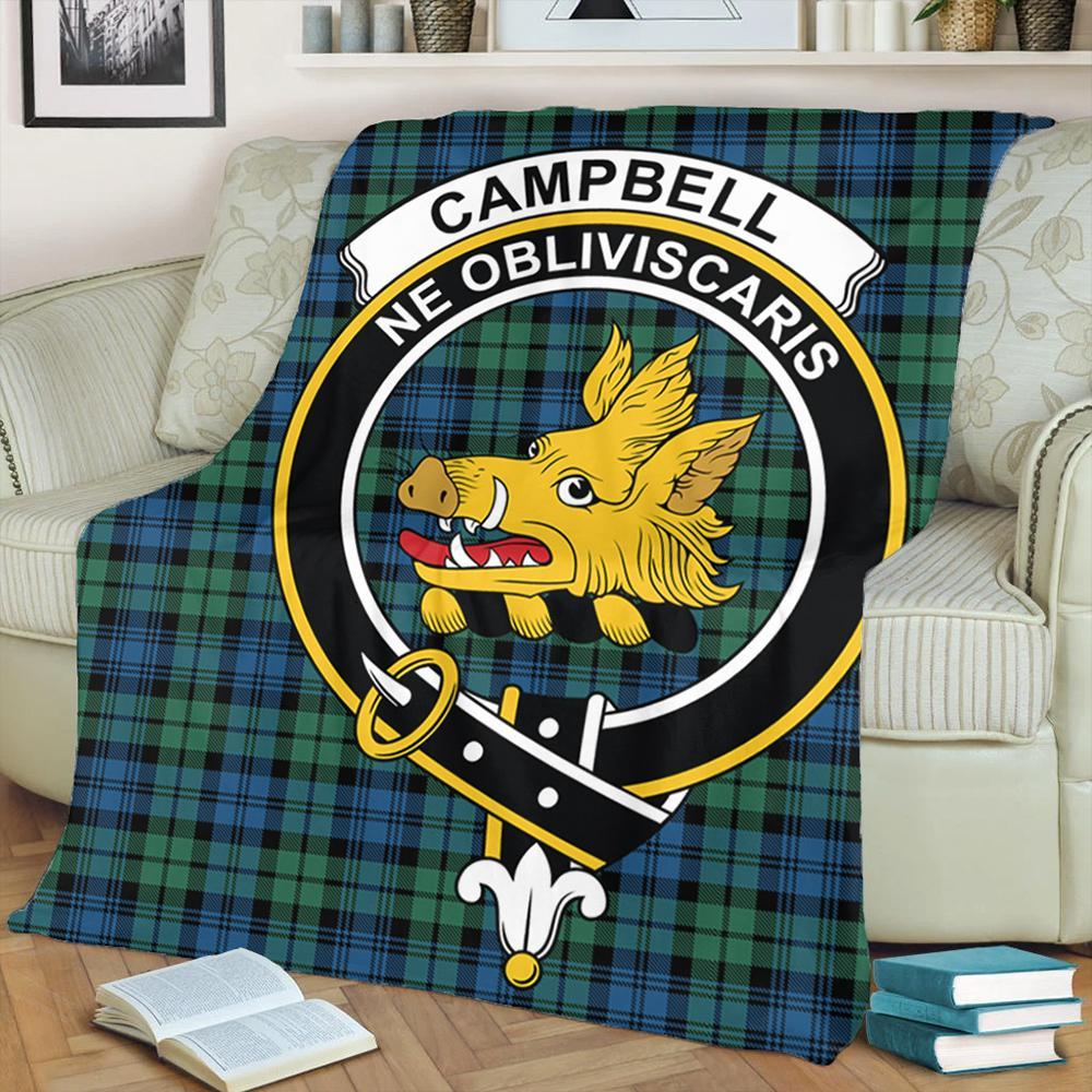 Campbell Ancient 02 Tartan Crest Premium Blanket