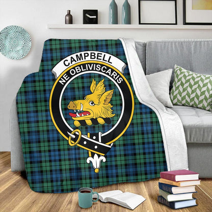 Campbell Ancient 02 Tartan Crest Premium Blanket