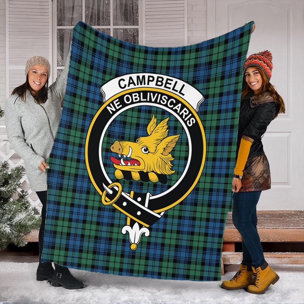 Campbell Ancient 02 Tartan Crest Premium Blanket