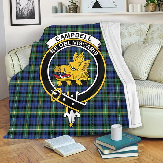 Campbell Argyll Ancient Tartan Crest Premium Blanket