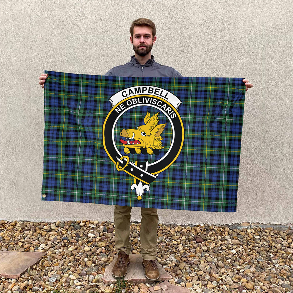 Campbell Argyll Ancient Tartan Classic Crest House Flag