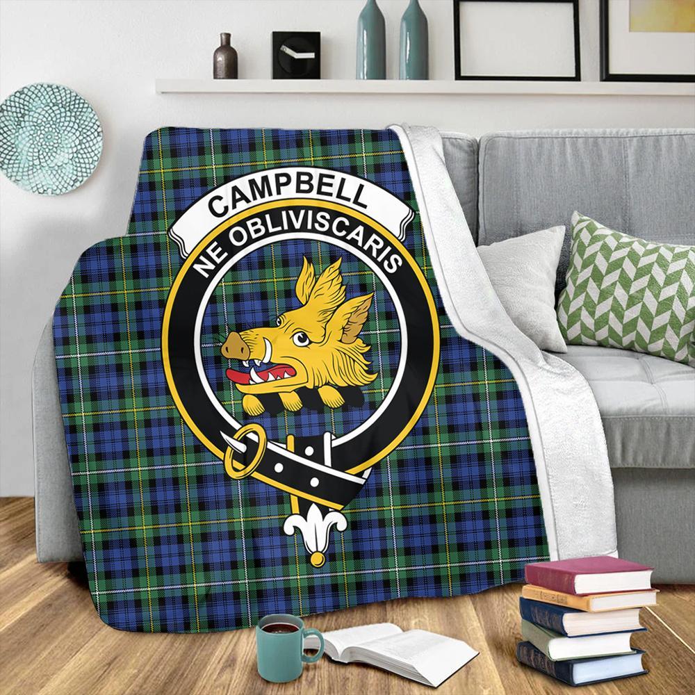 Campbell Argyll Ancient Tartan Crest Premium Blanket