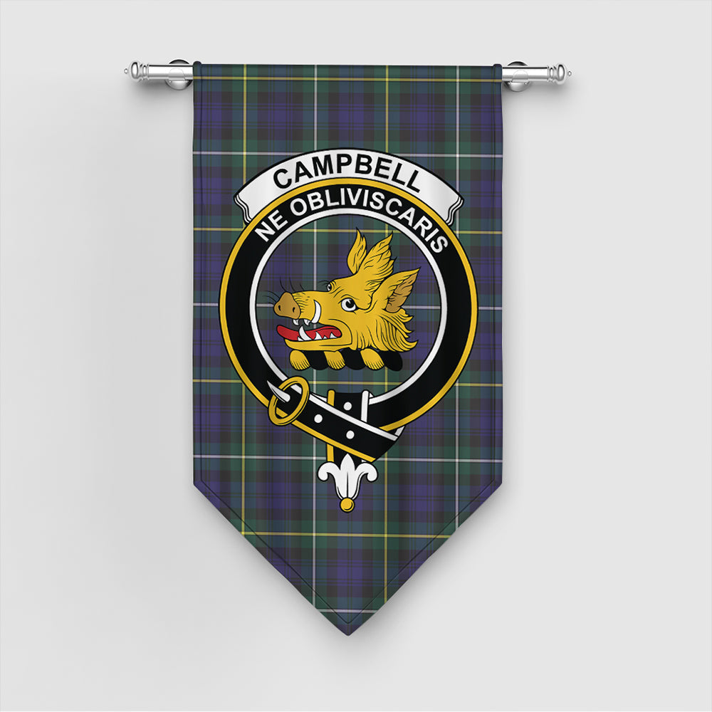 Campbell Argyll Modern Tartan Crest Gonfalon