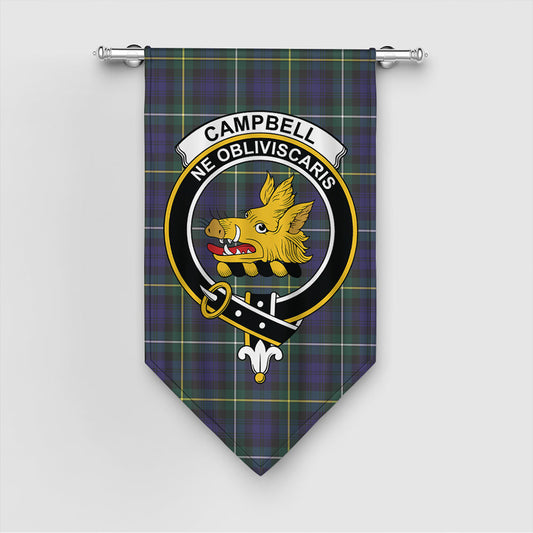 Campbell Argyll Modern Tartan Crest Gonfalon