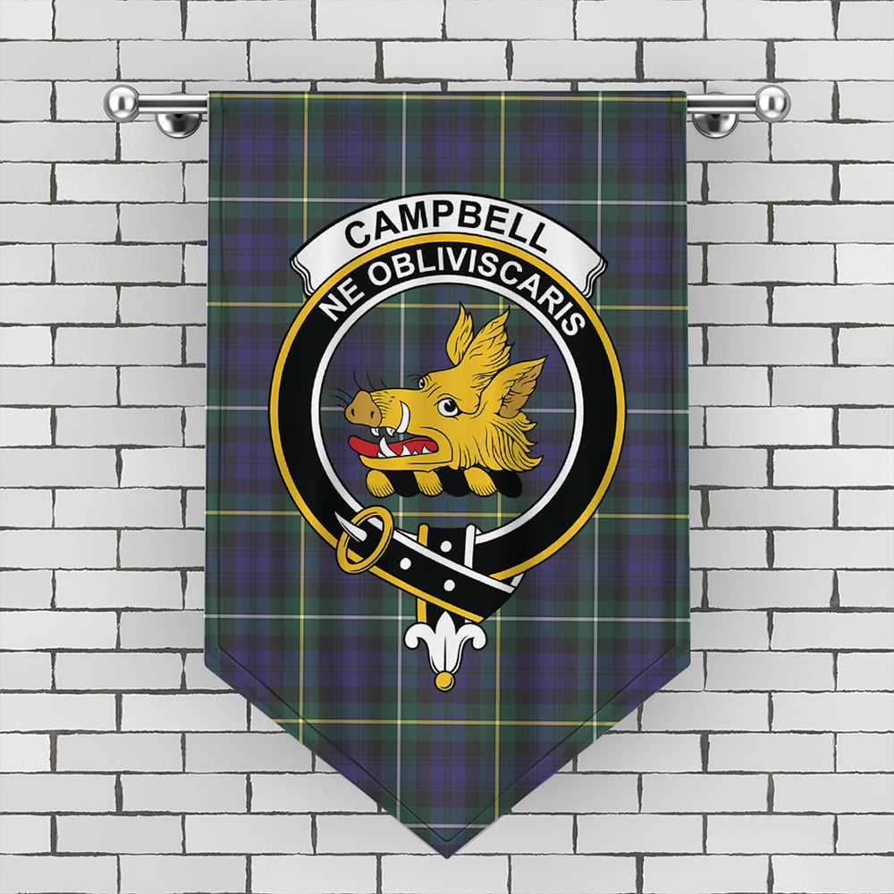 Campbell Argyll Modern Tartan Crest Gonfalon