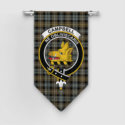 Campbell Argyll Weathered Tartan Crest Gonfalon