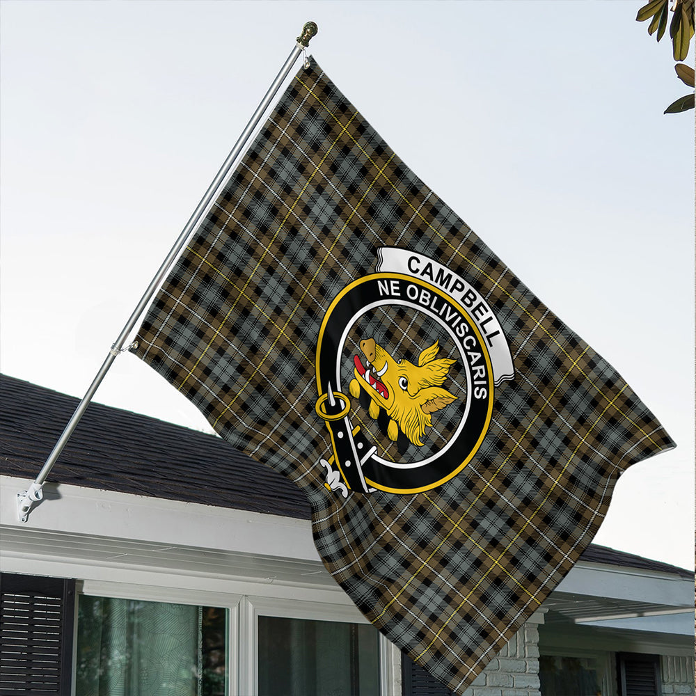 Campbell Argyll Weathered Tartan Classic Crest House Flag