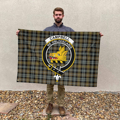 Campbell Argyll Weathered Tartan Classic Crest House Flag