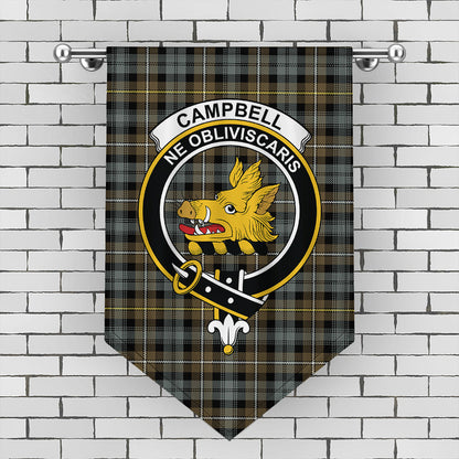 Campbell Argyll Weathered Tartan Crest Gonfalon