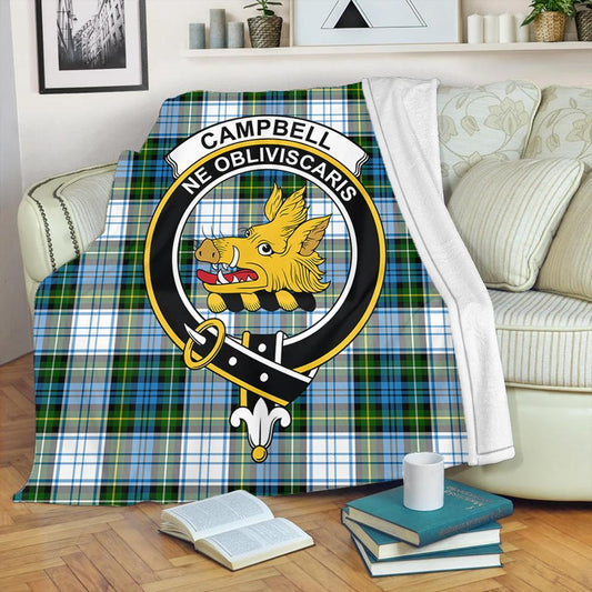Campbell Dress Ancient Tartan Crest Premium Blanket