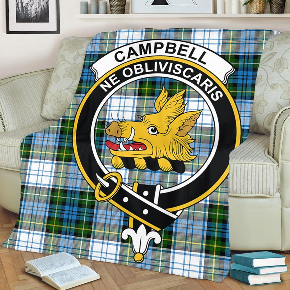 Campbell Dress Ancient Tartan Crest Premium Blanket