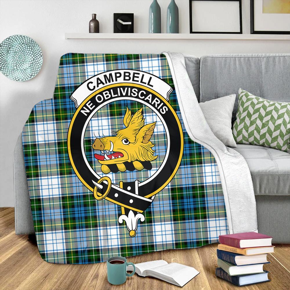 Campbell Dress Ancient Tartan Crest Premium Blanket