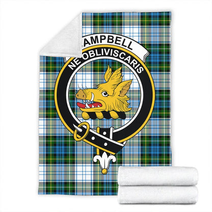 Campbell Dress Ancient Tartan Crest Premium Blanket