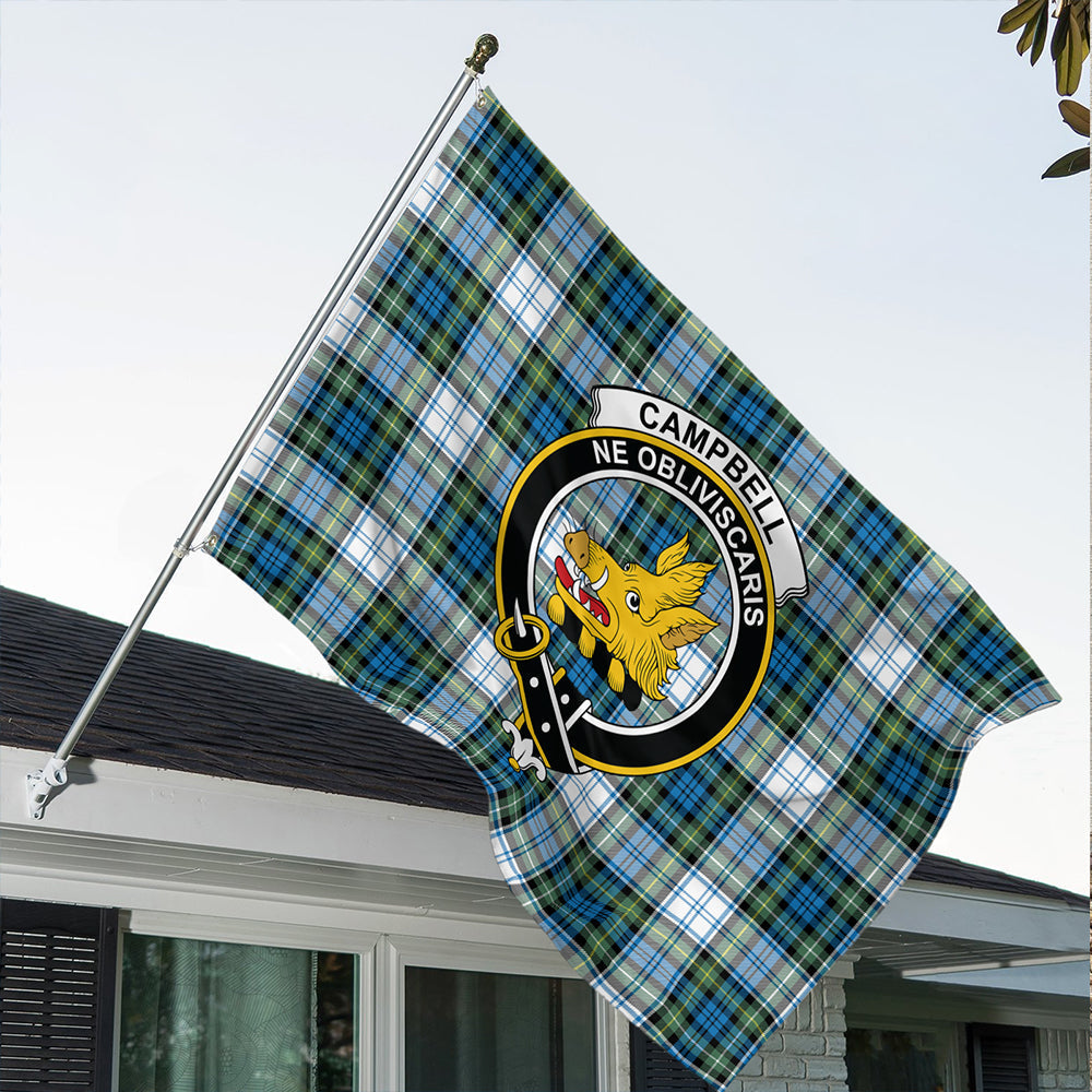 Campbell Dress Tartan Classic Crest House Flag