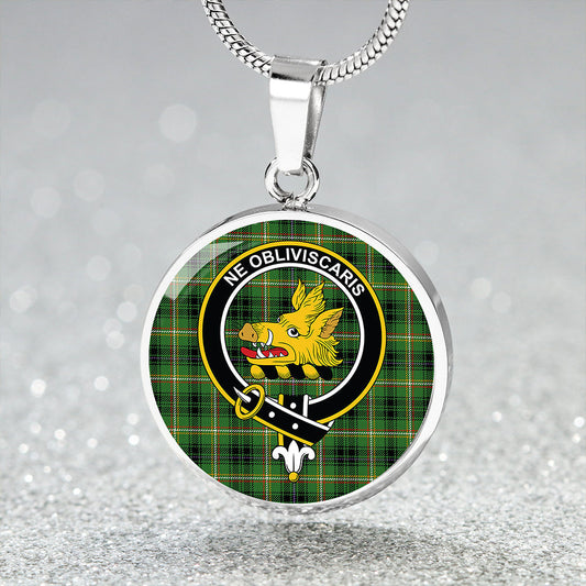 Campbell Marquis of Lorne Ancient 2 Tartan Crest Circle Necklace