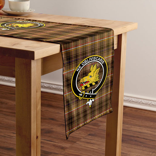 Campbell Marquis of Lorne Weathered 2 Tartan Crest Table Runner