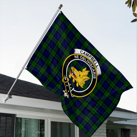 Campbell Modern Tartan Classic Crest House Flag