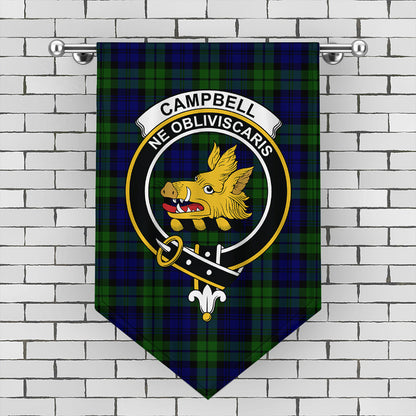 Campbell Modern Tartan Crest Gonfalon